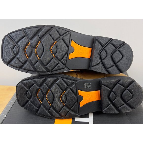 Ariat Men’s Workhog 10.5 D Medium Brown Leather Work Boots Electrical Soft Toe - Picture 7 of 12